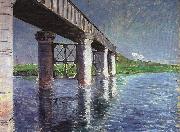 Gustave Caillebotte The Seine and the Railroad Bridge at Argenteuil France oil painting artist